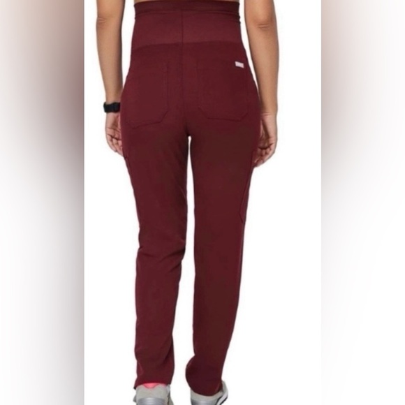 Women's Burgundy Jogger Pants - Picture 2 of 11